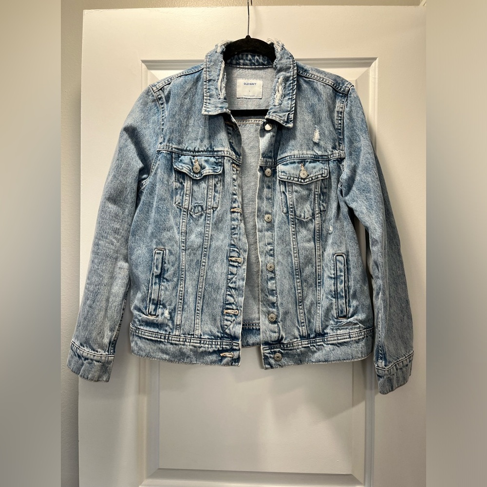 Distressed Jean Jacket Old Navy